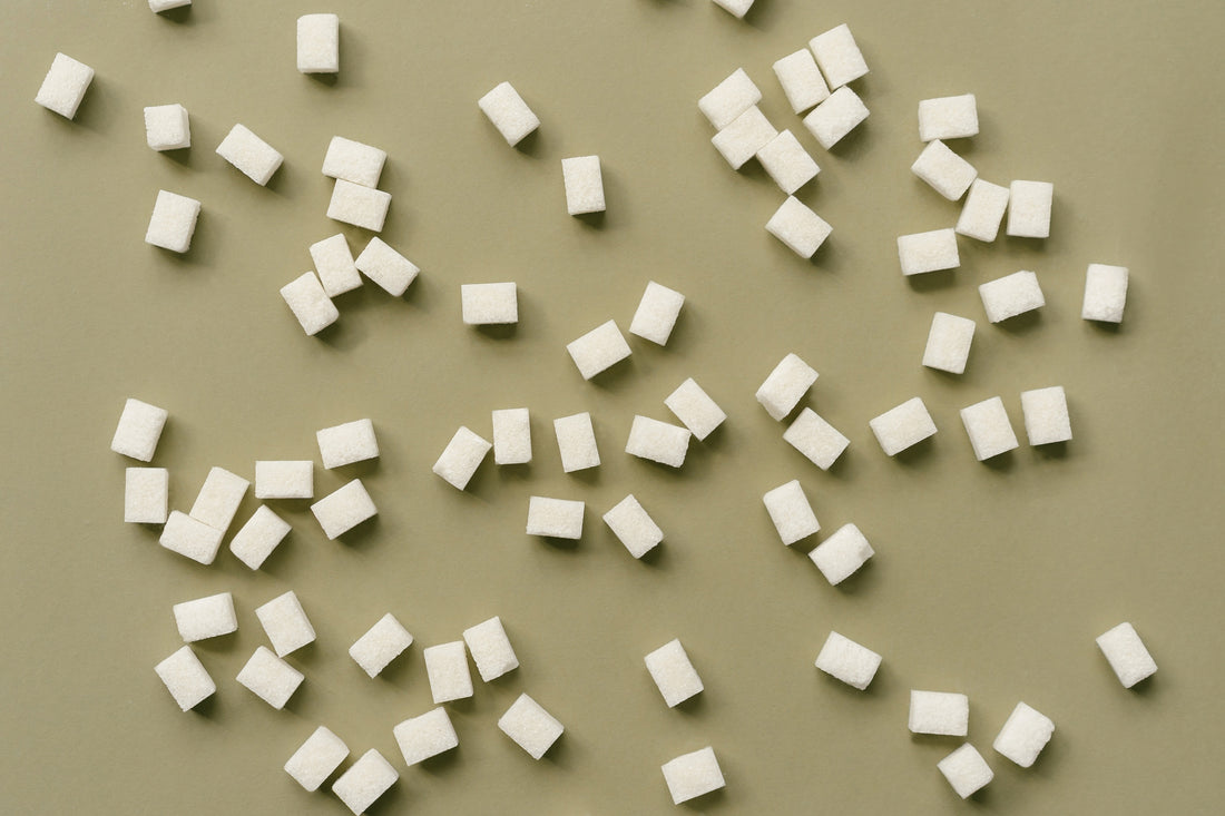 Sugar cubes laid out on the table